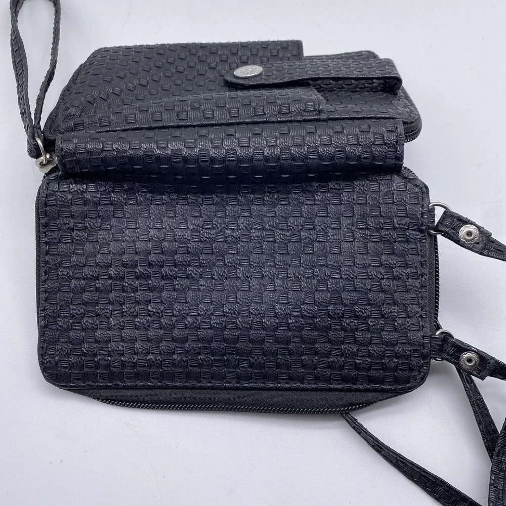 Woven Zip Around‎ Wallet Wristlet Cellphone Crossbag